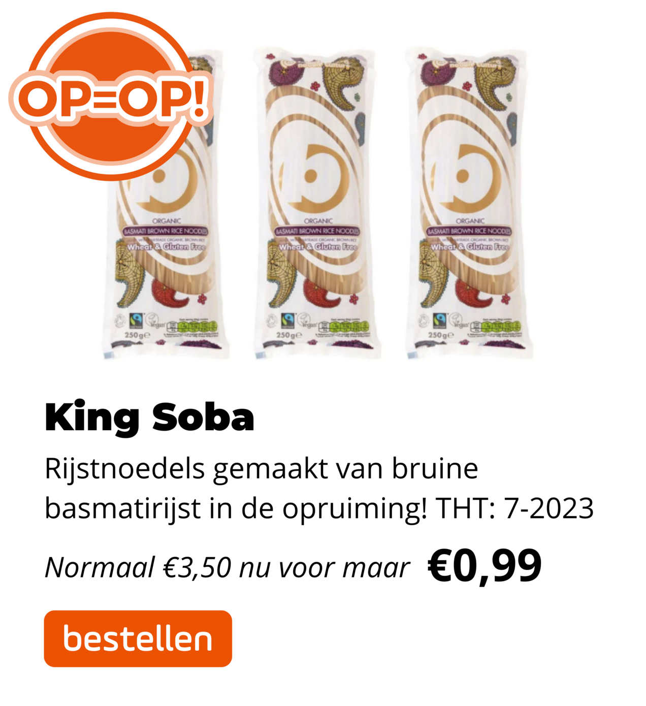 Opruiming: King Soba