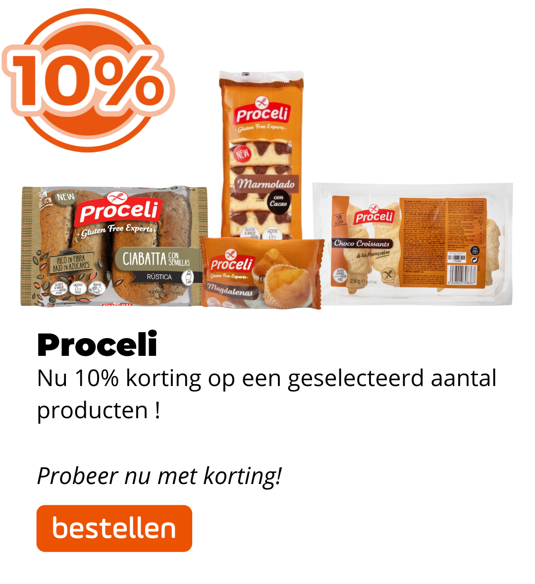 Proceli 10% korting