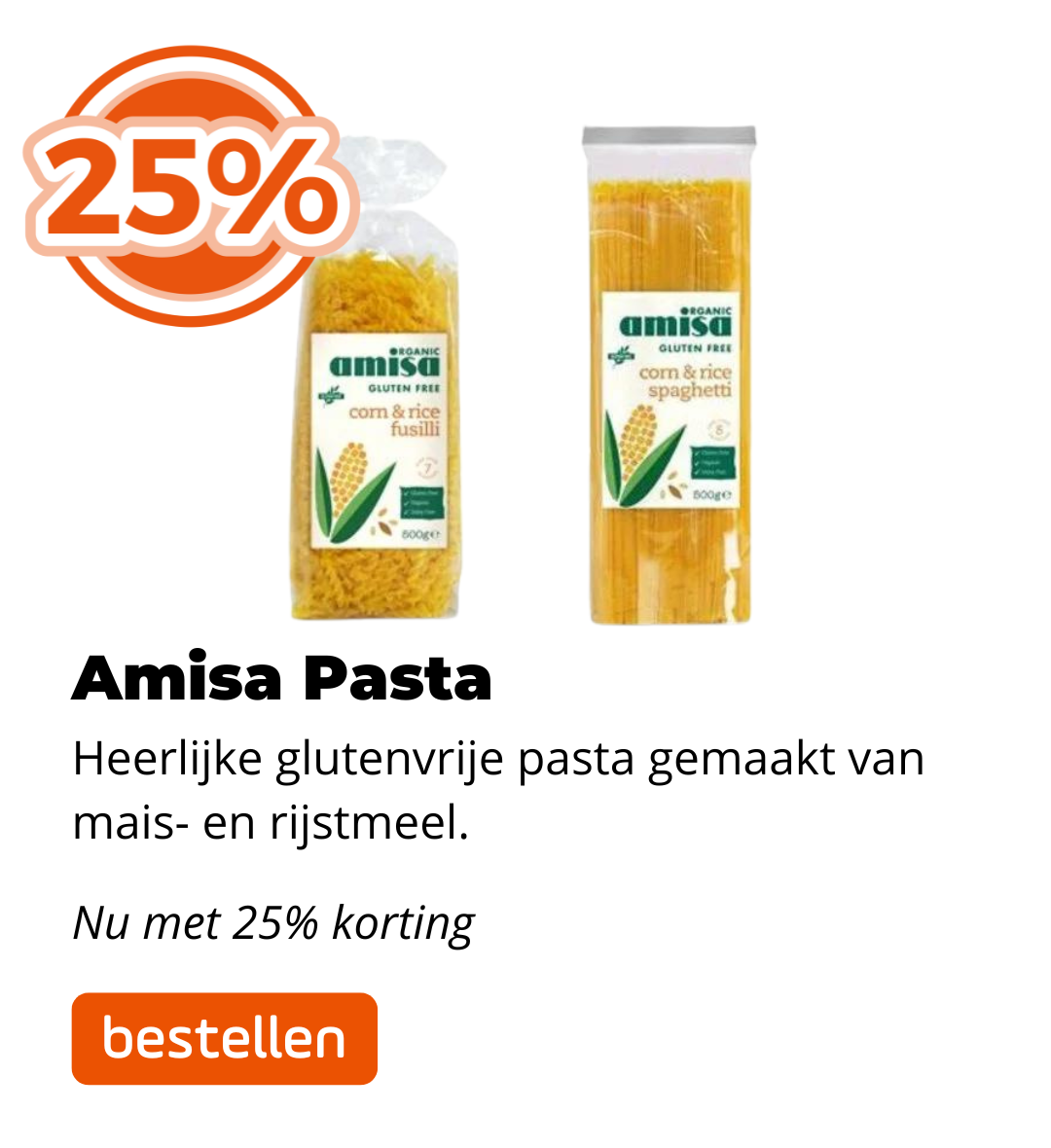 Amisa Pasta 25% korting