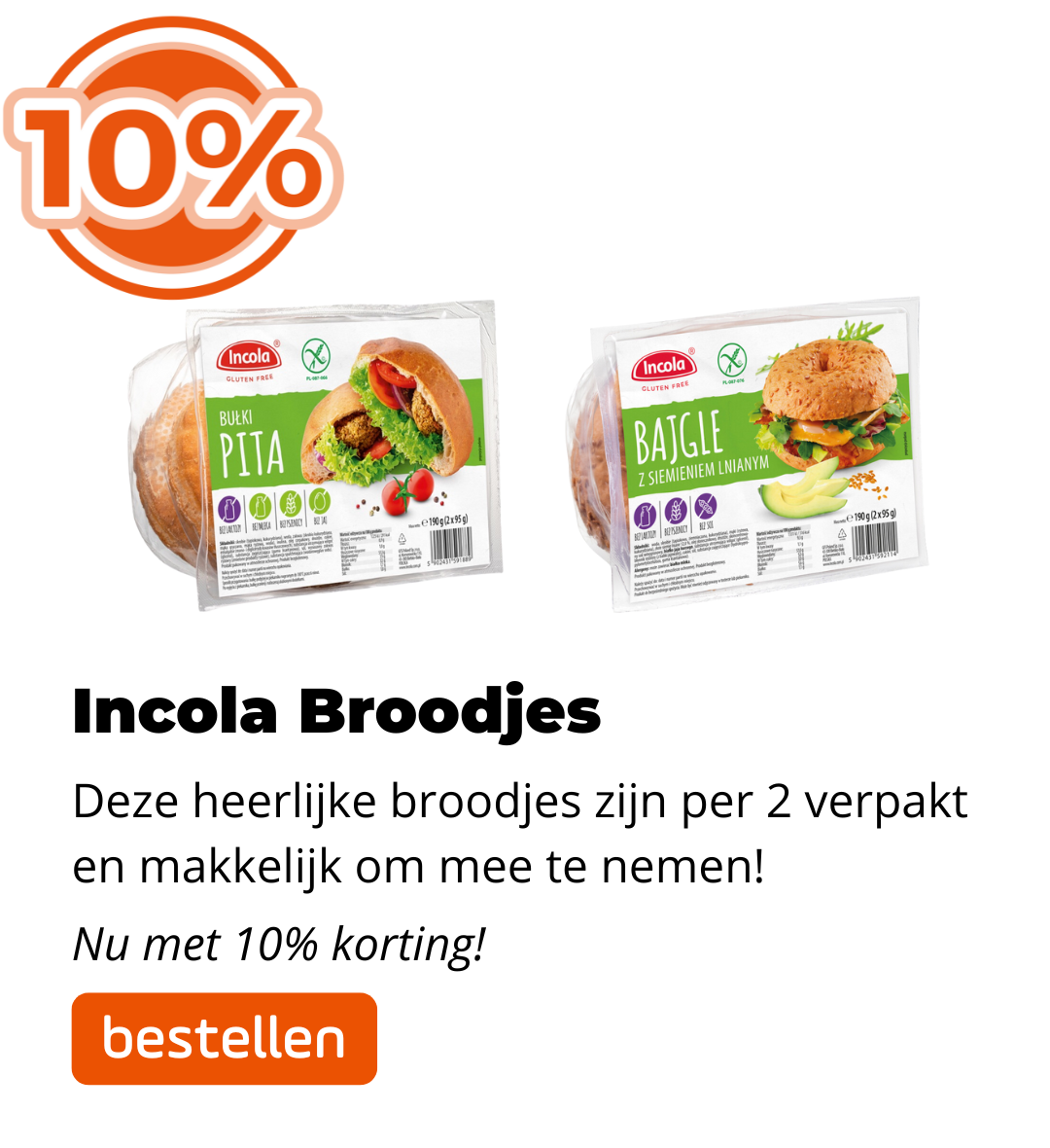 Incola Broodjes 10% korting