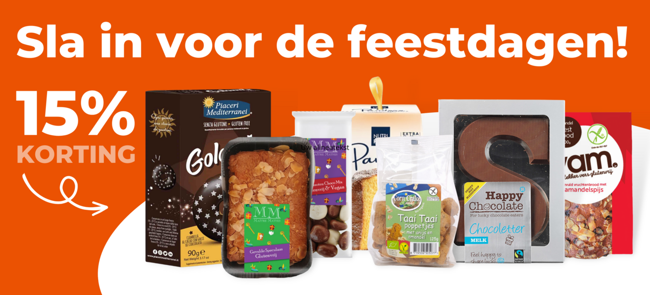 15% Korting op alle feestdagen artikelen