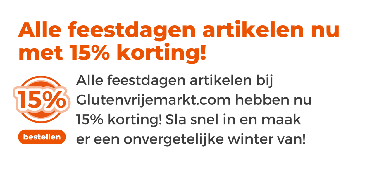 15% Korting op alle feestdagen artikelen