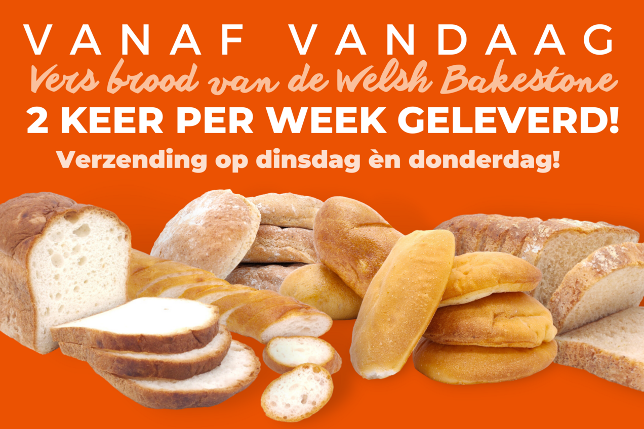 2 keer per week vers brood geleverd!