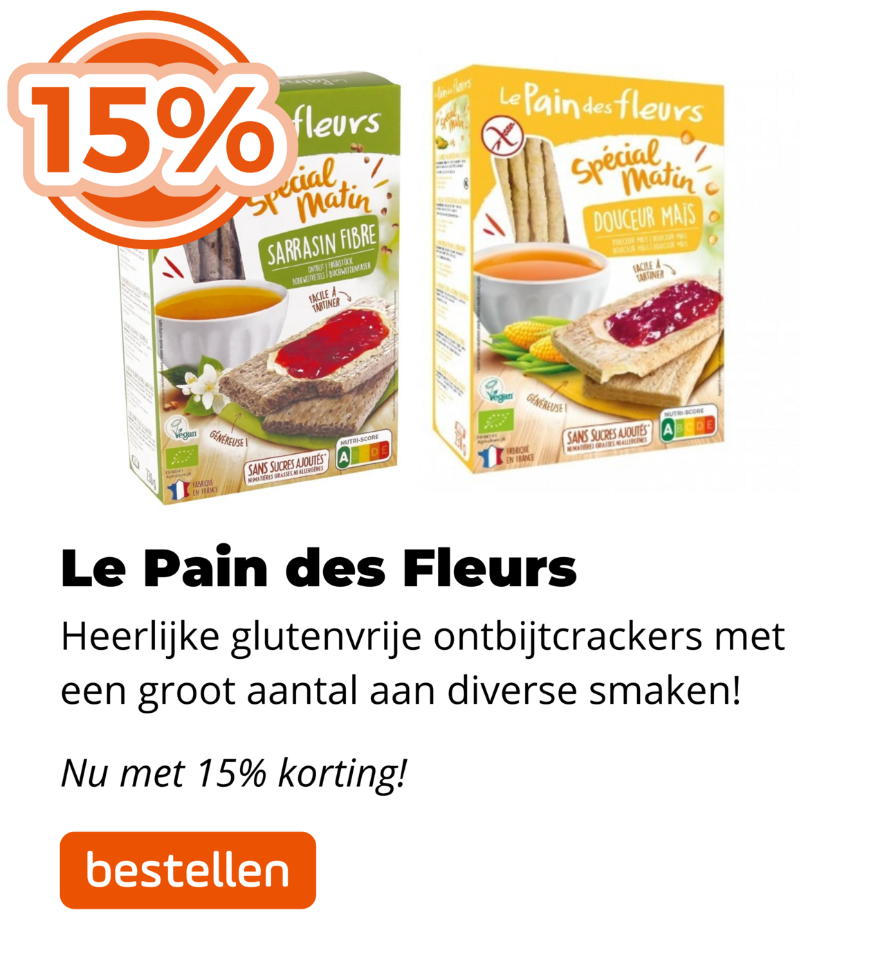 Le pain de fleurs 15%