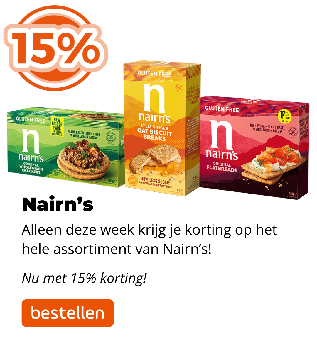 Nairn's 15% korting