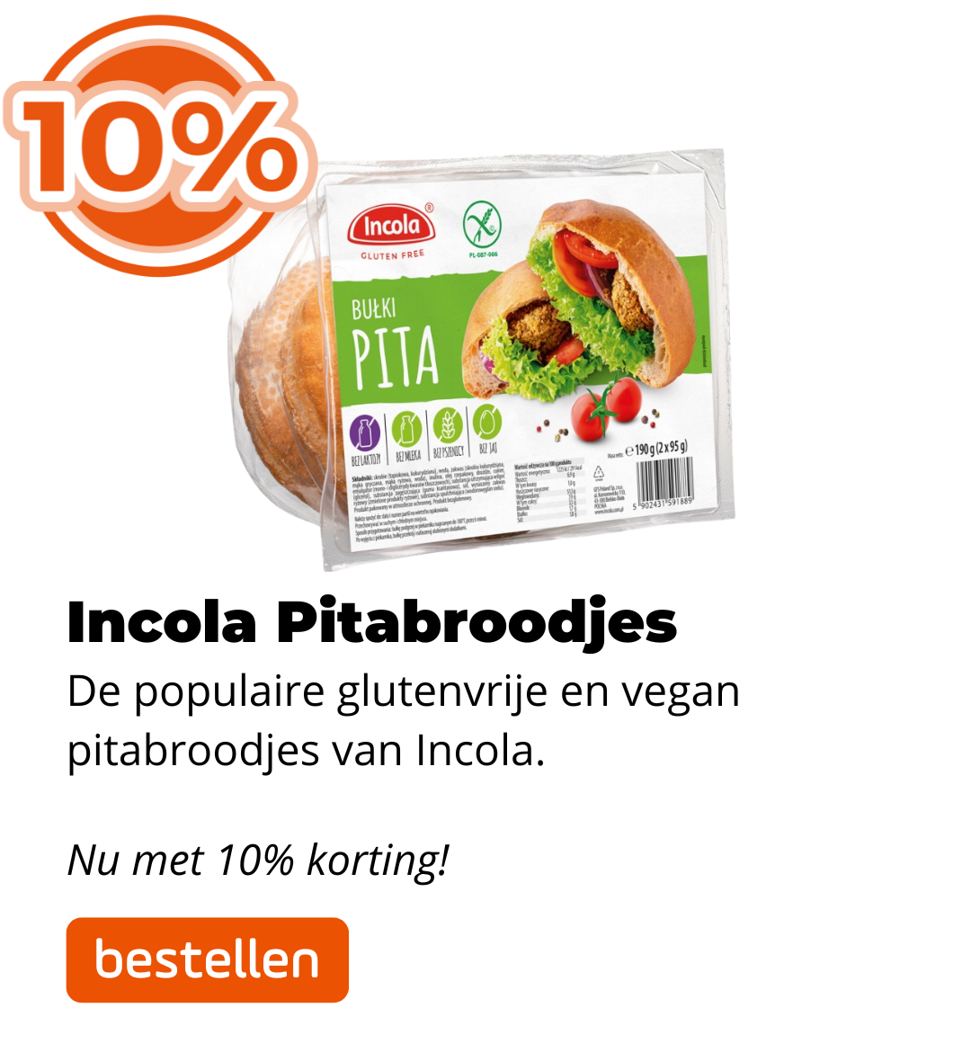 Incola Pitabroodjes 10% korting