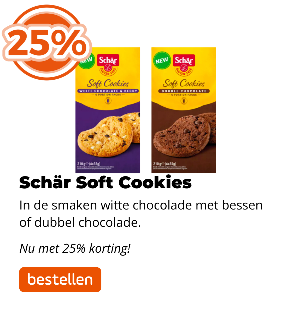 Schär Soft Cookies 25% korting