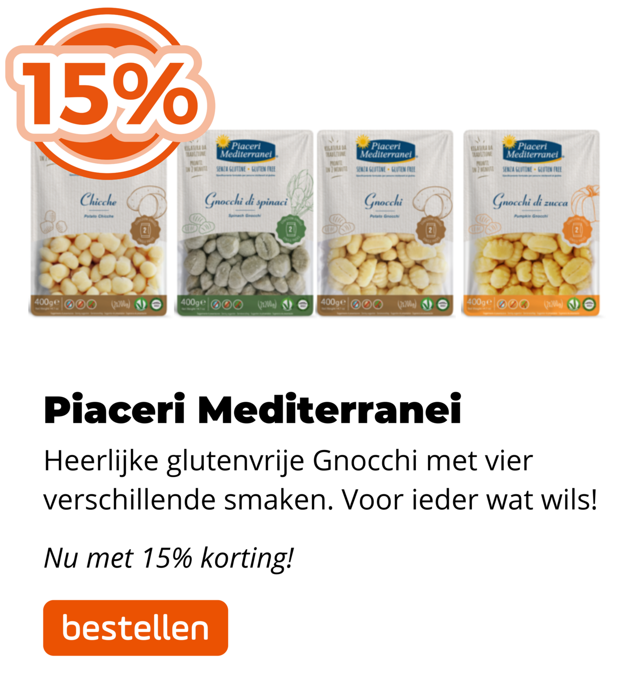 Piaceri 15% korting