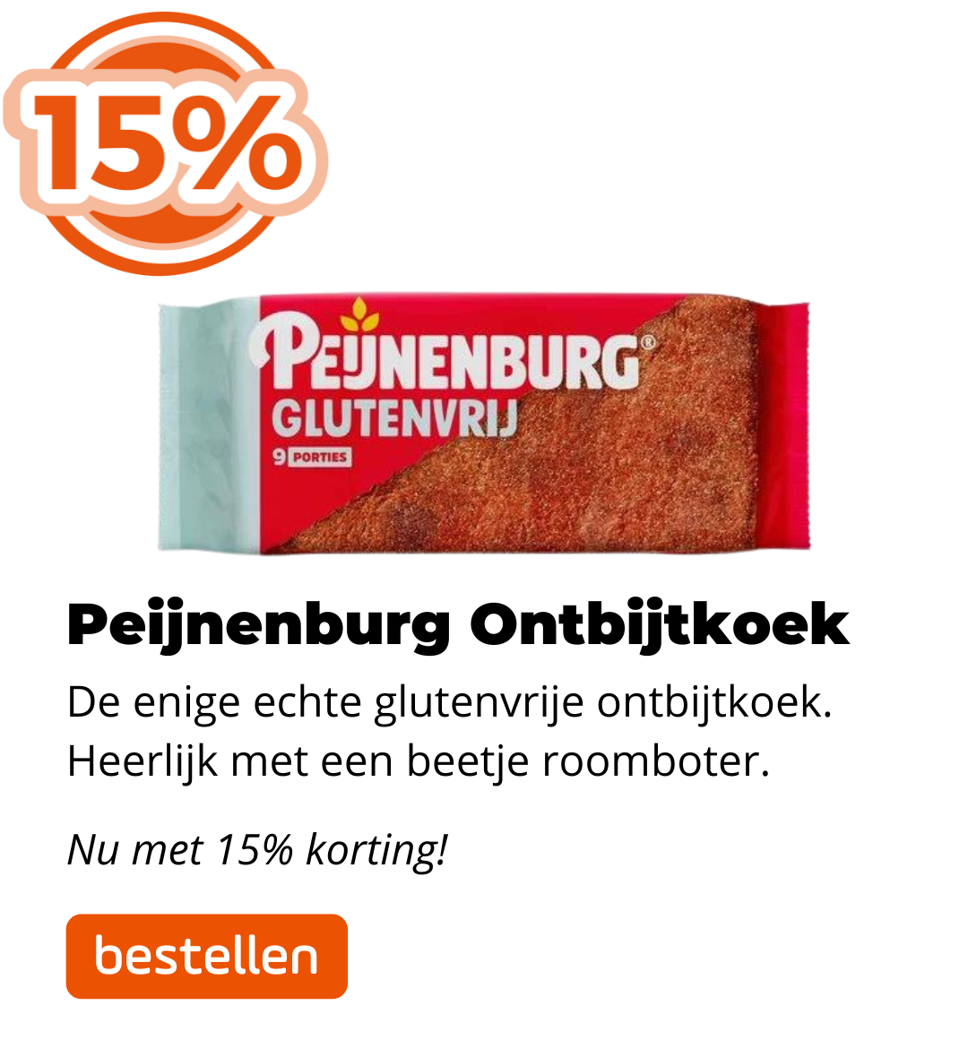 Peijnenburg ontbijtkoek 15% korting