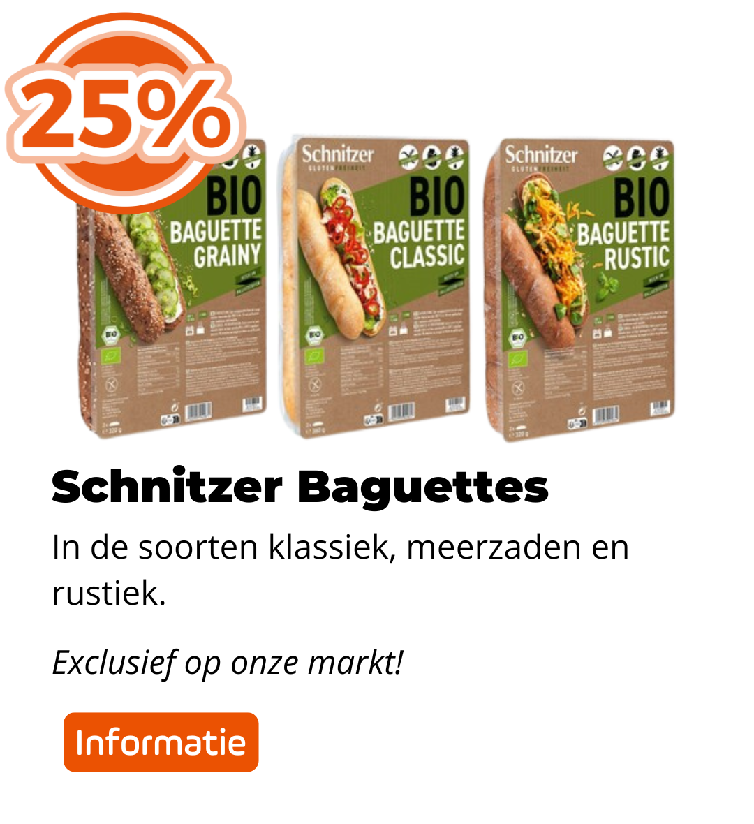 Schnitzer baguettes 25% korting