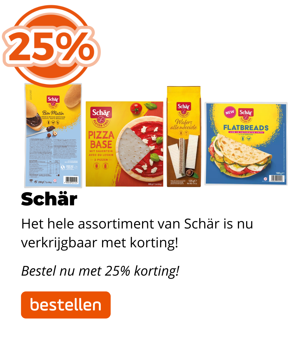 Schär 25% korting