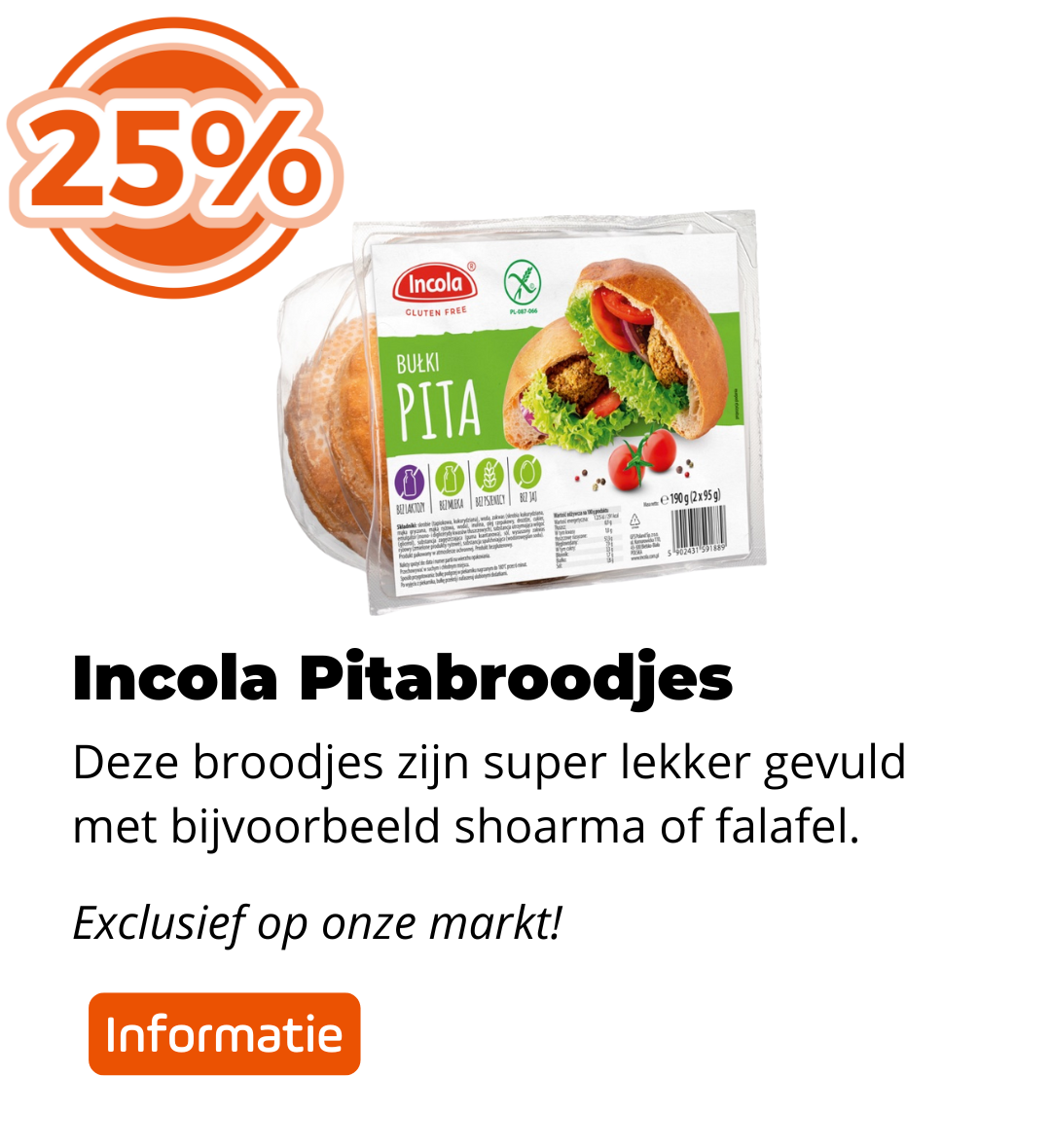 Incola pitabroodjes 25% korting