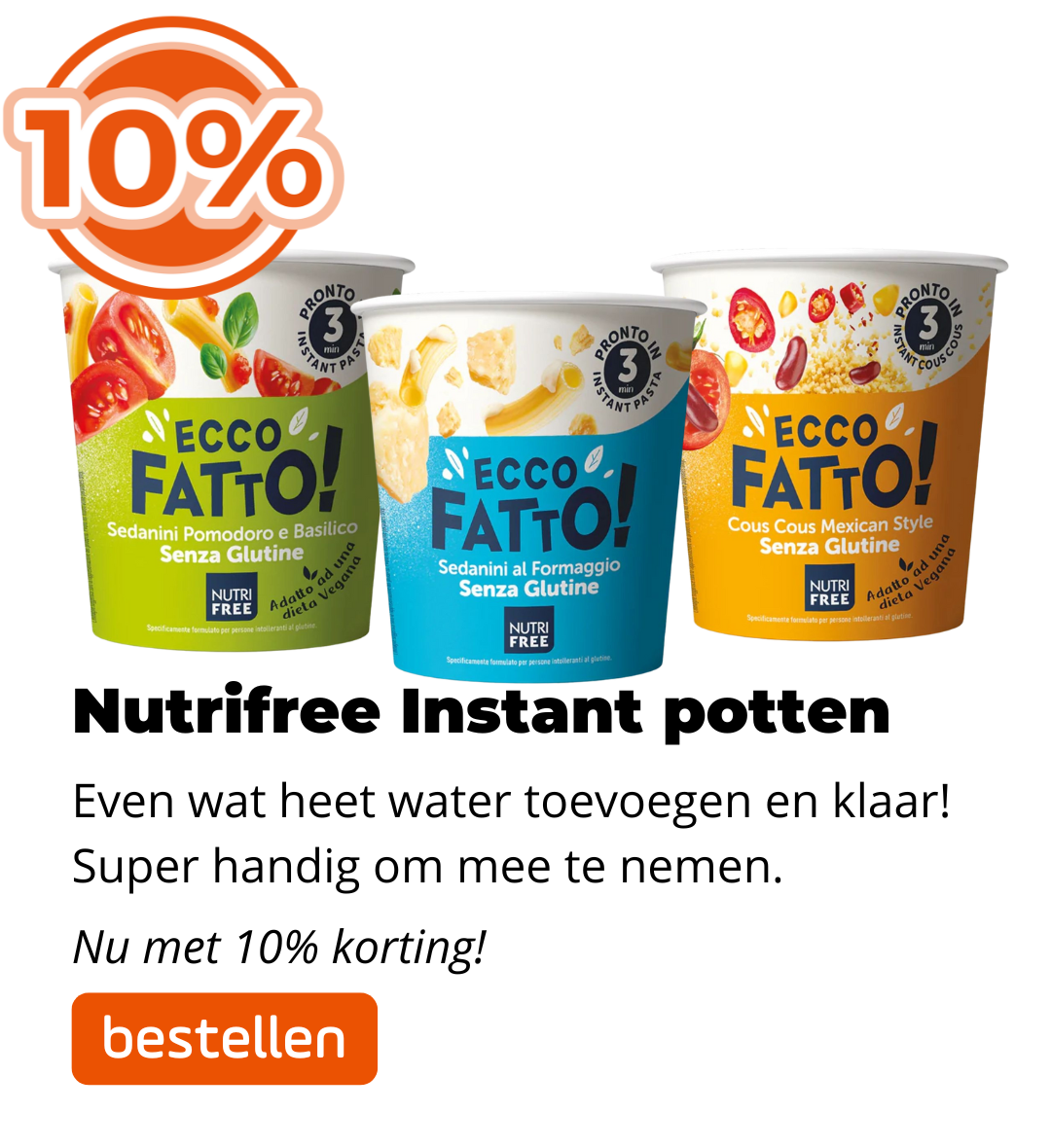 Nutrifree Instant Potten 10% korting