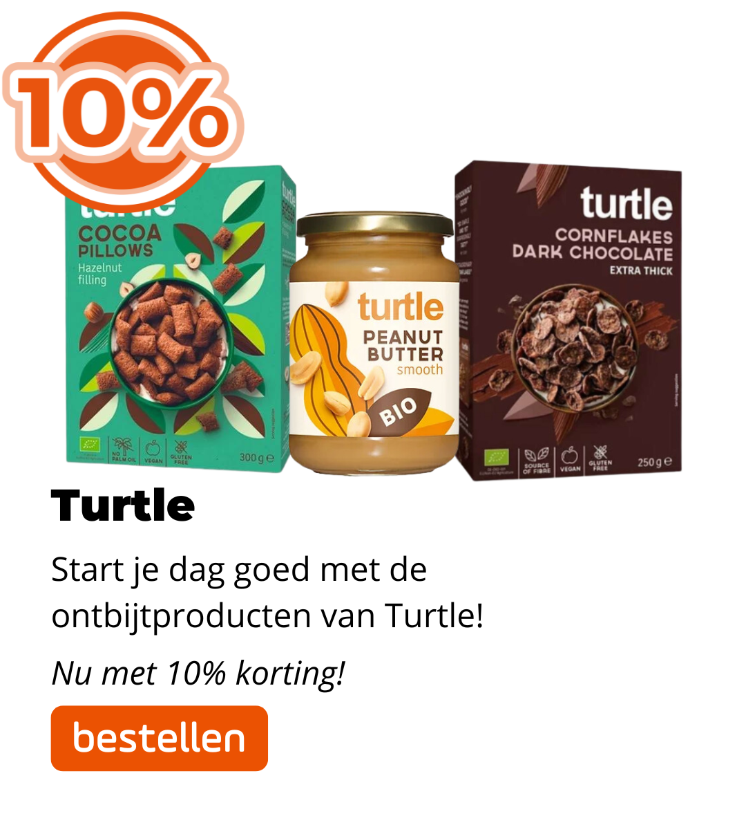 Turtle 10% korting