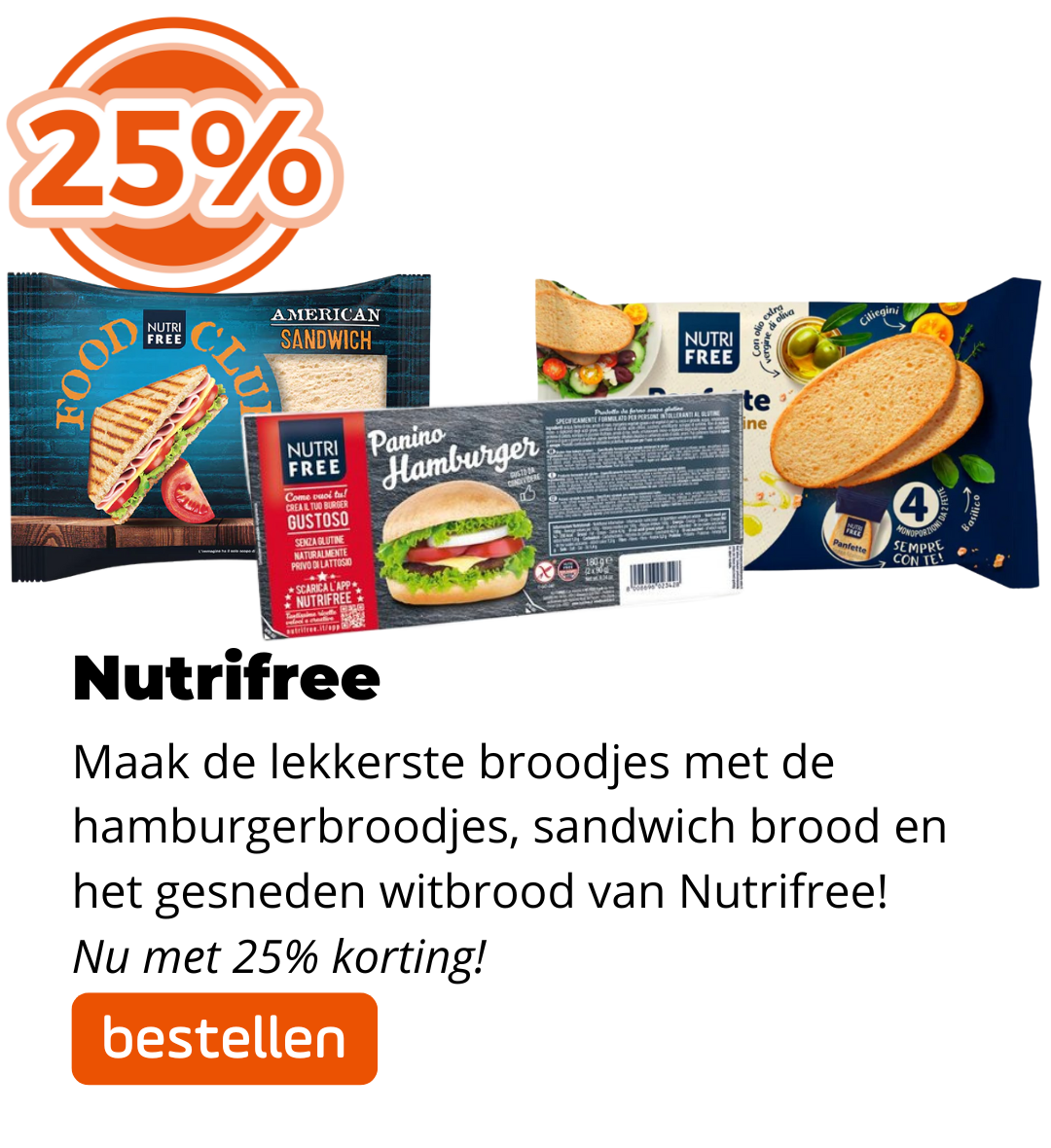 Nutrifree 25% korting