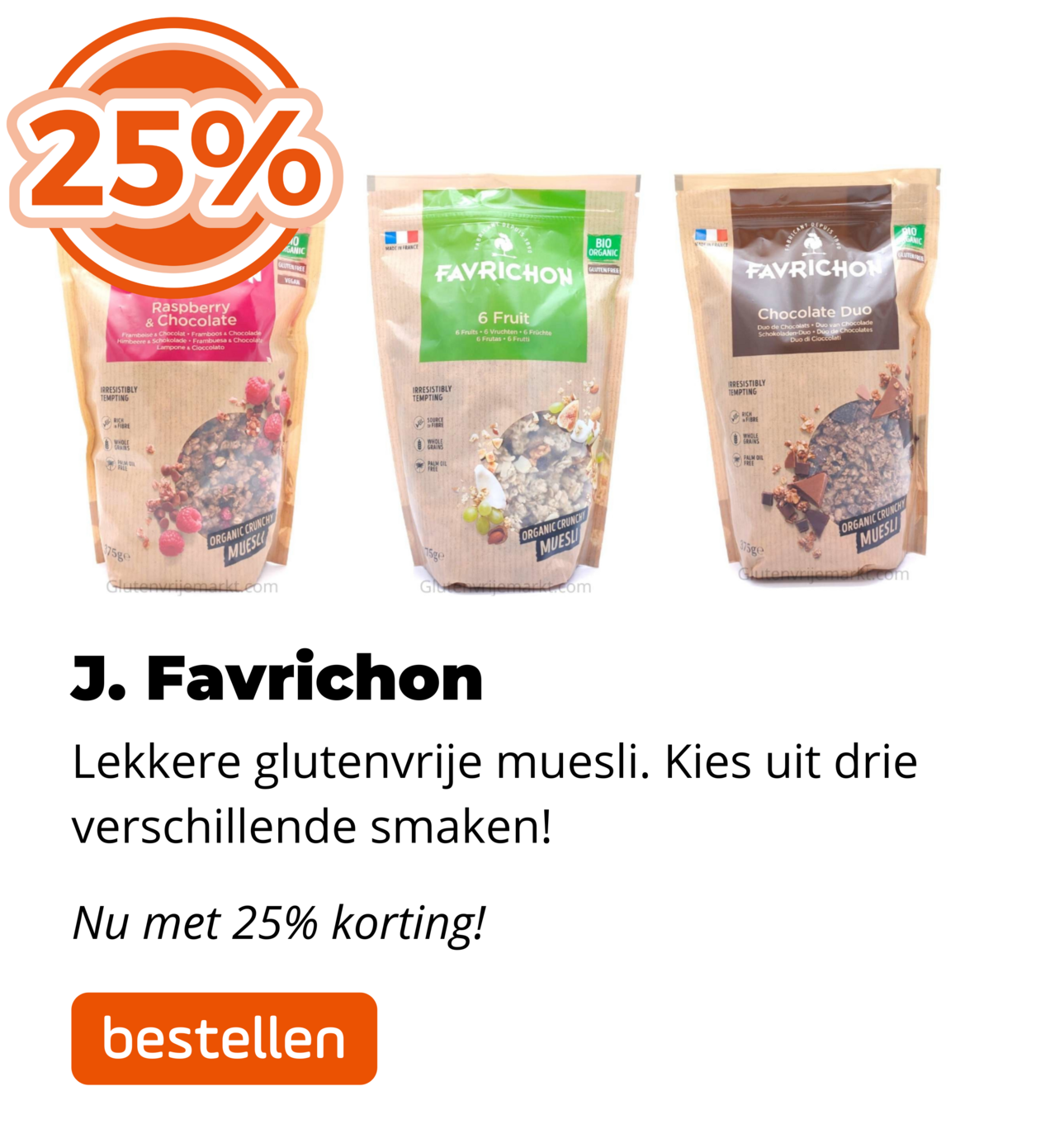 J. Favrichon 25% korting
