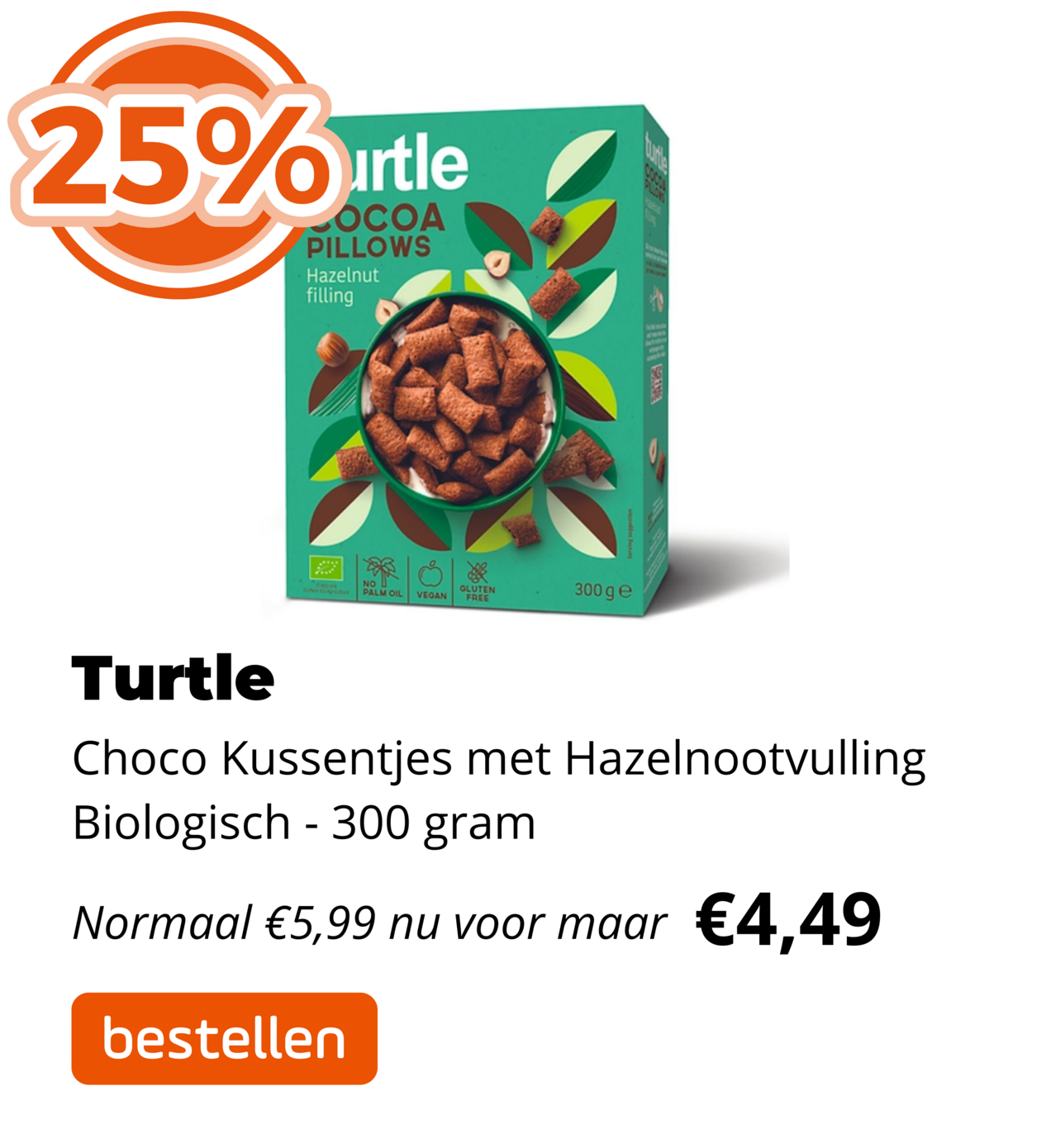 Turtle 25% korting