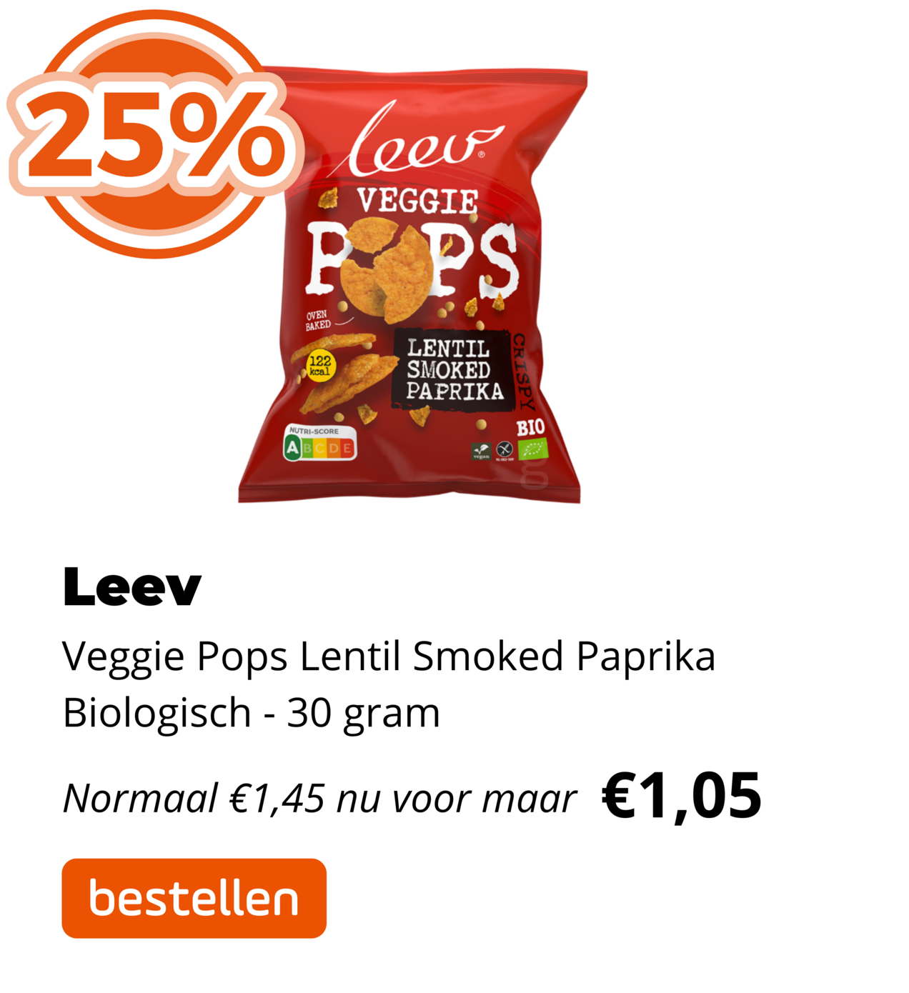 Leev 25% korting
