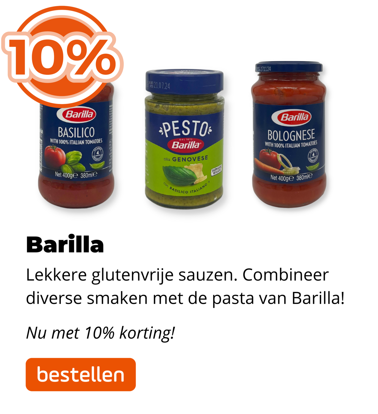 Barilla sauzen 10%