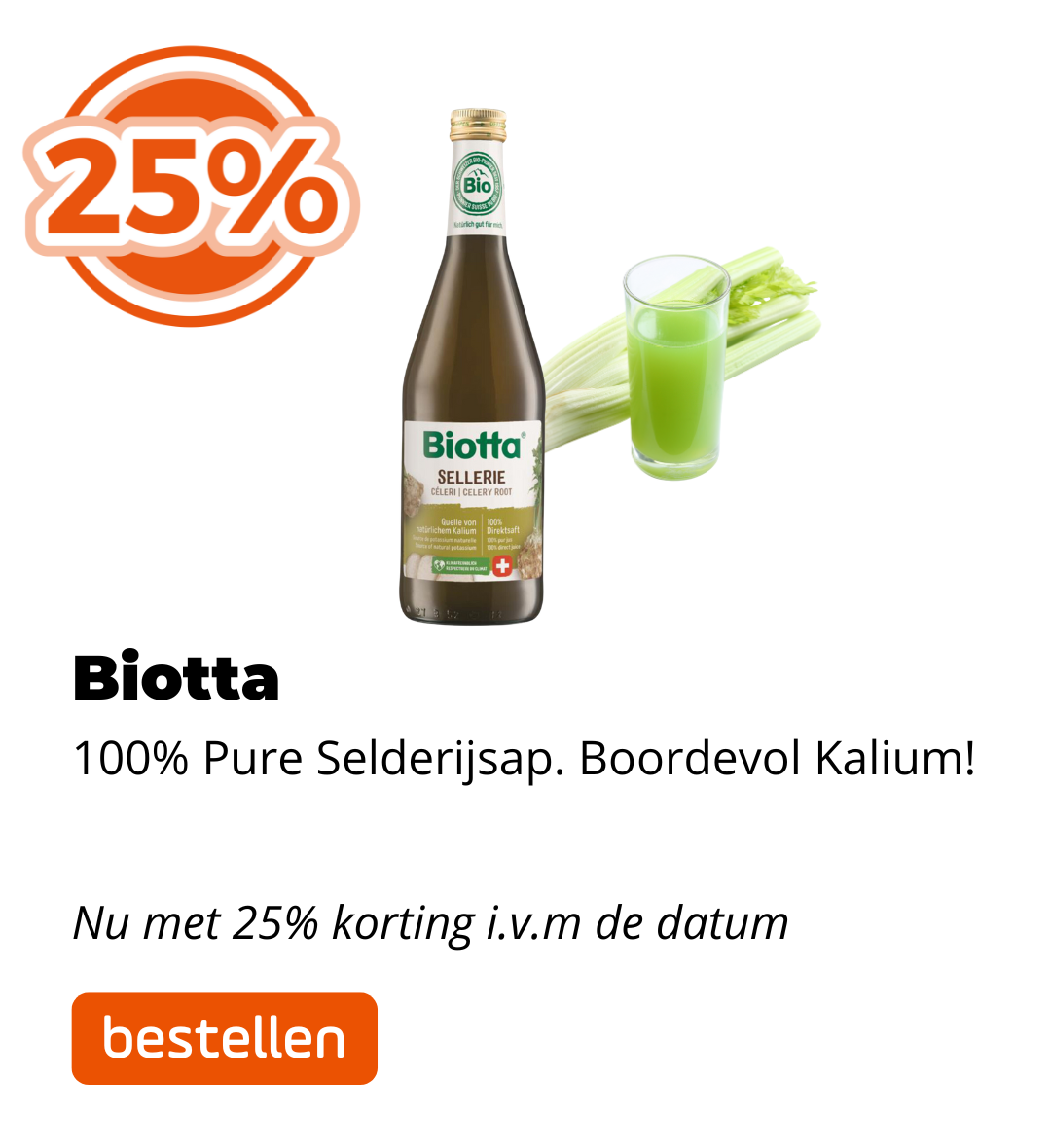 Biotta Selderijsap 25% korting