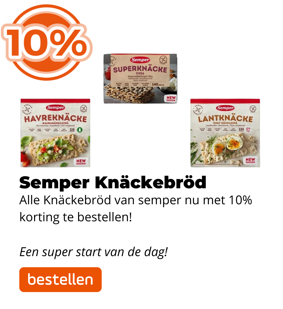 Semper Knäckebröd 10% korting